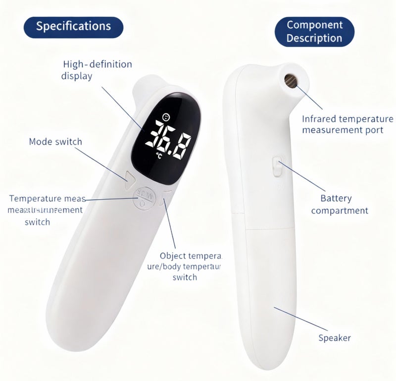 Hayat Comfort Household Medical Grade Electronic Infrared Thermometer, Baby Forehead/Ear Thermometer, Accurate and Easy-to-use Thermometer for Home use - Image 3